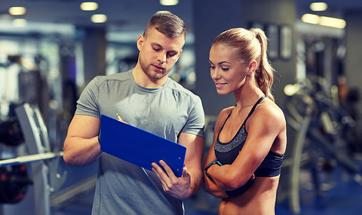 Fitness Instruction taking customer details